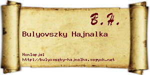Bulyovszky Hajnalka névjegykártya